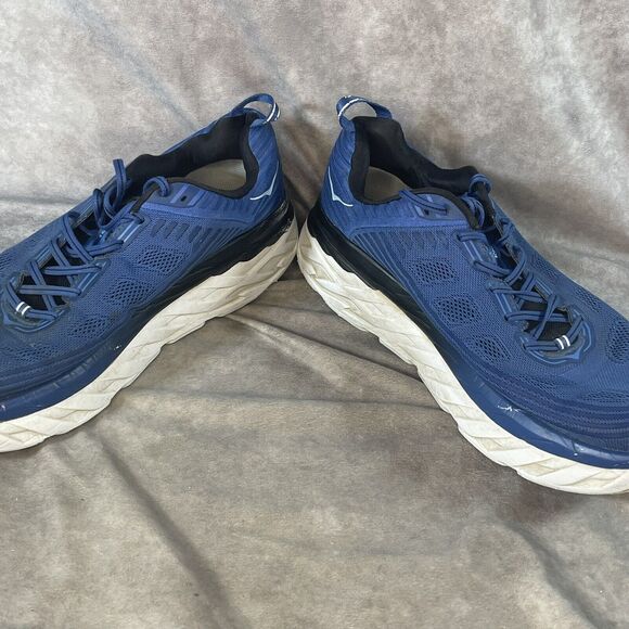 HOKA ONE ONE Mens Blue BONDI 6 Running Shoes size 13 main image 5